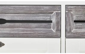 Bufet 2+2Usi + 3Sertare Cabana, Alb &amp; Antracite, 174,4 x 42 x 90 Cm