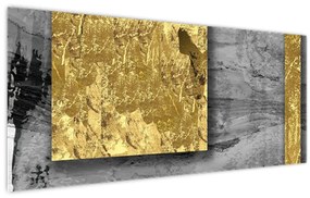 Tablou - Pătrate de aur N⁰2 (120x50 cm)