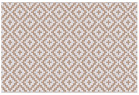 Outsunny Covor pentru Exterior Reversibil cu Model Geometric, Rezistent la Razele UV, 182x274 cm, Cafeniu | Aosom Romania