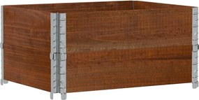 vidaXL Jardinieră de grădină, maro, 80x60 cm, lemn masiv de pin