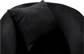 Fotoliu negru cu tapițerie din catifea Bucarest – Mauro Ferretti