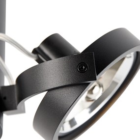 Spot modern negru reglabil cu 2 lumini - Goes