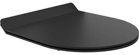 Mexen capac WC cu cădere lentă slim, duroplast, negru mat - 39010185