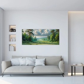 Tablou - Peisaj verde (120x50 cm)