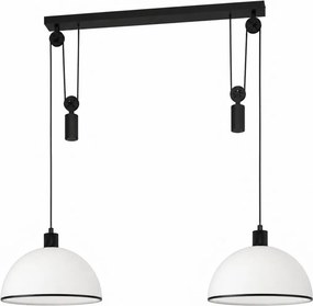 BRILAGI - Lustră LED pe cablu RETRO GLASS 2xE27/40W/230V negru/alb