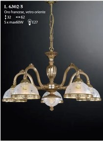 Candelabru clasic cu 5 brate design italian realizat manual 6302