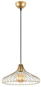 Lustră aurie cu abajur din metal ø 36 cm Depay – Opviq lights