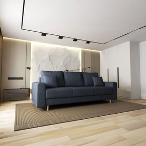 Canapea extensibilă dumonde cu ladă de depozitare si sezut confortabil din spuma high-density, Kronos Enjoy Antracit 210x100 cm