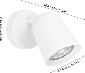 Eglo 901945 - Aplică spot de perete CAMALDOLI 1xGU10/5W/230V albă