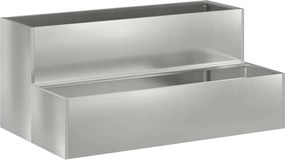 vidaXL Vază pentru Grădină Argintiu 100 x 60 x 45 cm Oțel Galvanizat