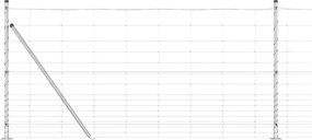 vidaXL Stâlp de gard. Galvanizat 50 x 1,2 m Oțel