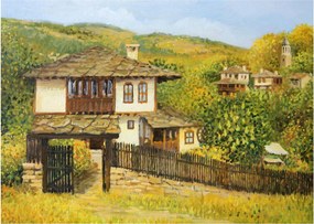 Tablou - Cabane în timpul verii (70x50 cm)