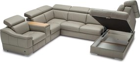 Colțar lemn masiv Urbano 346×79–97×287 cm - Stânga