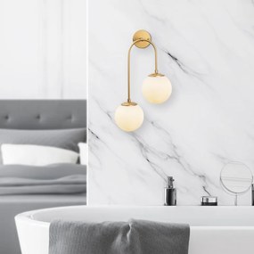 Aplica de Perete Jewel - 10585, 2 Becuri, Soclu E14, Max 15W, Culoare Auriu