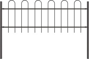 vidaXL Gard de Grădină Gri 1,7 x 0,6 m Oțel acoperit cu pulbere