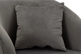 Fotoliu gri cu tapițerie din catifea Silvery – Mauro Ferretti