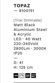 Lustra LED suspendata design decorativ TOPAZ