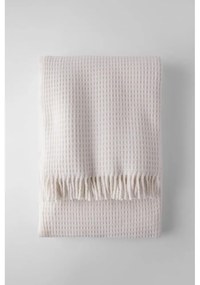 Pled Euromat Waffel Cream, 140 x 180 cm, crem