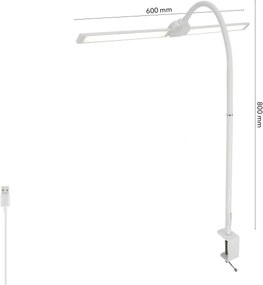 Brilagi - Lampă LED de birou reglabilă USB VARIO LED/14W/5V 3000-6000K albă