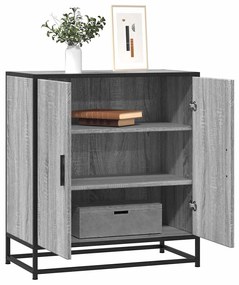 vidaXL Dulap, gri sonoma, 68x35x76 cm, lemn prelucrat și metal