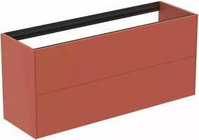 Dulap baza suspendat Ideal Standard Atelier Conca 2 sertare 120 rosu - oranj mat