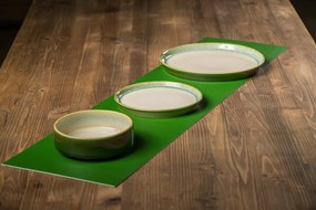Set 3 Piese Ceramica Premium Infinity Green - glazurare manuala (limitat)