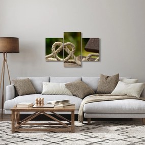 Tablou inima din frânghie (90x60 cm)