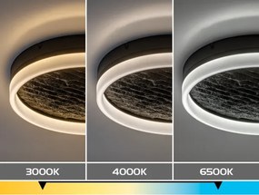 Rabalux 71523 - LED reglabil (compatibil cu dimmer) plafonieră TIMMO 24W/230V 3000-6500K Ø 40 cm negru + telecomandă inclusă