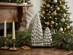Decoratiune de Craciun brad SILVER SPARK 7,5 cm, argintiu