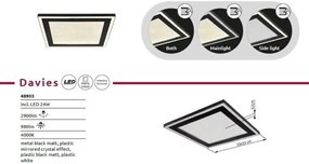 Plafoniera LED design slim DAVIES 33x33cm