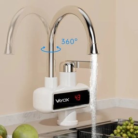 Instant de apă caldă cu afișaj LED 3000W/230V IPX4 alb