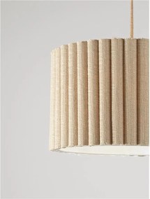 Lustra suspendata cu abajur din in galben Nos