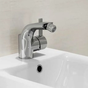 Baterie bideu cu ventil inclus Cersanit Luvio, crom lucios
