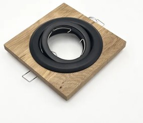 Spot încastrat TOBBY 1xGU10/20W/230V 11,5x11,5 cm stejar/negru