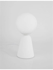 Veioza, lampa de masa design modern ZERO gips alb NVL-9577011