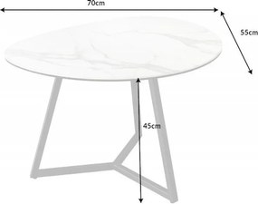 Masuta moderna Marvelous alb 70cm