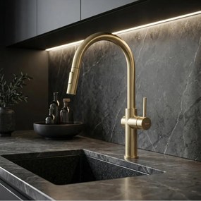 Baterie bucatarie Rea Fresh auriu periat