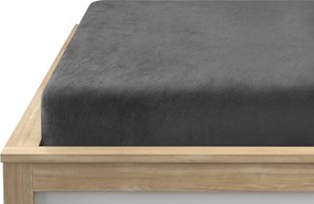 Cearsaf Cocolino microplus cu elastic SOFT 140x200 cm gri inchis