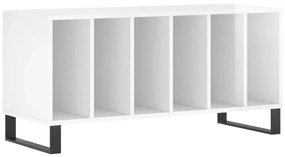 831758 vidaXL Dulapuri pentru discuri alb lucios 100x38x48 cm, lemn prelucrat