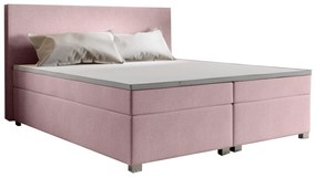 Pat matrimonial Boxspring 140 cm Simon Comfort (Roz) (cu saltea, fără sp. depozitare). 1056317
