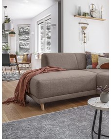 Colțar maro extensibil/cu spațiu de depozitare (cu colț pe partea stângă/în formă de ”L”) Classy Sophie – Miuform