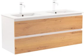 Dulap inferior Vario Forte 120 cu lavoar, stejar alb