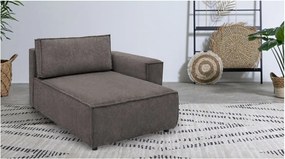 Modul pentru canapea maro deschis cu tapițerie din catifea reiată (cu colț pe partea dreaptă) Nihad modular – Bobochic Paris