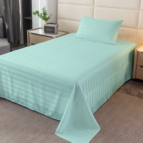 Cearsaf de hotel din microfibra 140x240 cm si husa pentru perna 50x70 cm JASMINE, mentol Inchidere: Fermoar