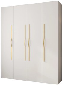Dulap de haine 200 cm Carmela 40-2 (alb + Auriu). 1126586