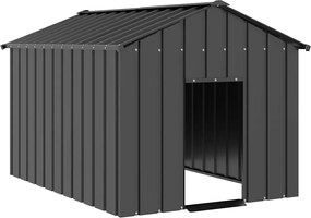 vidaXL Casă pentru câini cu acoperiș 113x153x101 cm oțel galvanizat