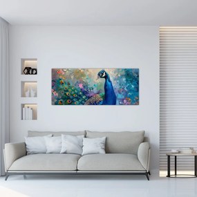 Tablou - Pictura de un păun (120x50 cm)