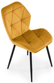Scaun de bucaterie Pelor, galben/negru