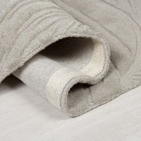 Covor din lână Flair Rugs Lino Leaf, 120 x 170 cm, gri