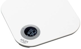 Cantar de bucatarie Adler AD 3180, Pana la 10 kg, Masurare lichide, Tare, Afisaj LCD, Alb